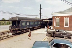 The departure of the Pocahontas passenger service.