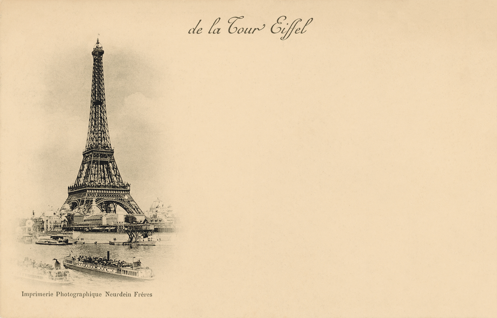 Eiffel Tower Postcard Front