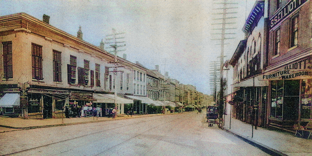 Notice the building that existed prior to the Mechanics Association Building.